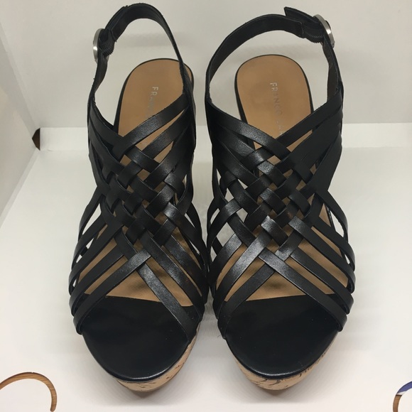 Franco Sarto Shoes - Franco Sarto Black Sherry Wedge Sandal size 10